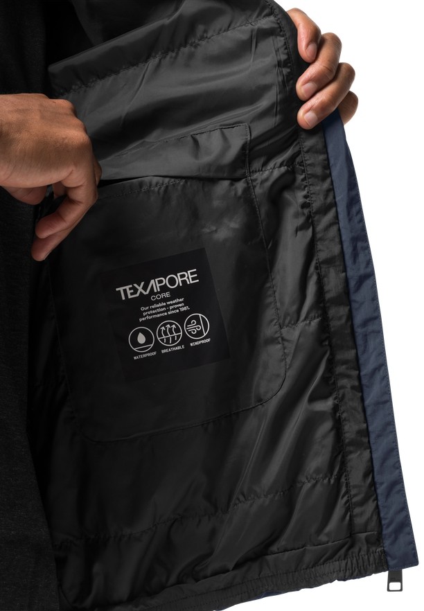 Navy Jack Wolfskin Textor Men Rain Jackets | 98339956