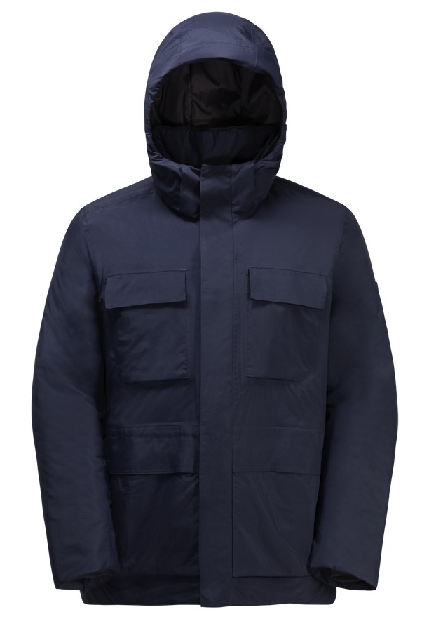 Navy Jack Wolfskin Textor Utility Men Winter Jackets | 64446669