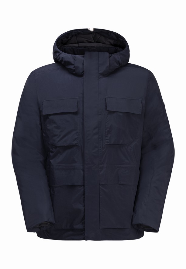 Navy Jack Wolfskin Textor Utility Men Winter Jackets | 64446669
