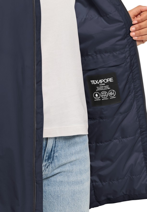 Navy Jack Wolfskin Textor Women Coats | 59208428