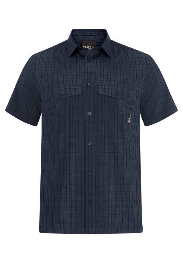 Navy Jack Wolfskin Thompson Men Shirts | 62886645