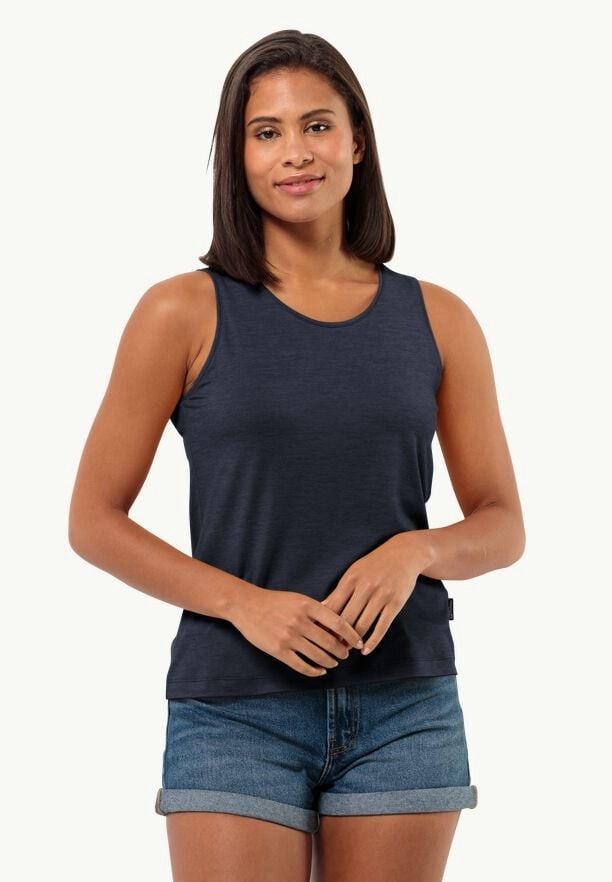 Navy Jack Wolfskin Travel Women Tank Top | 80885709