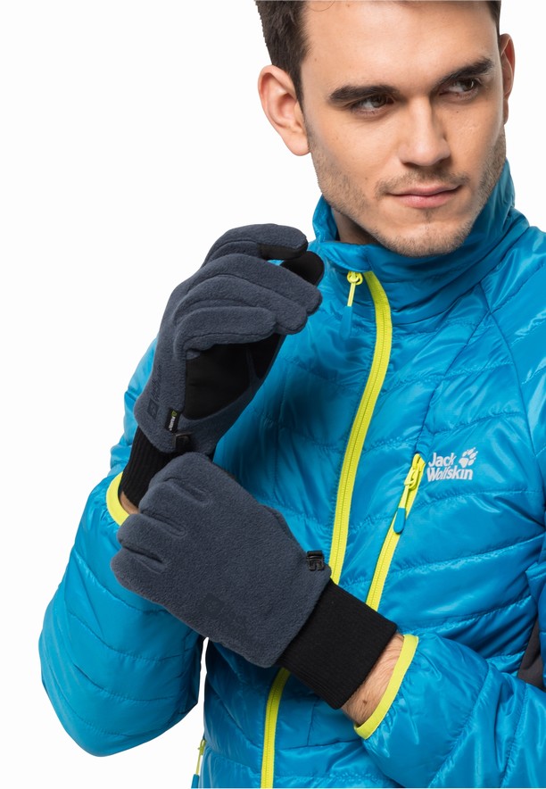 Navy Jack Wolfskin Vertigo Men Gloves | 63523277