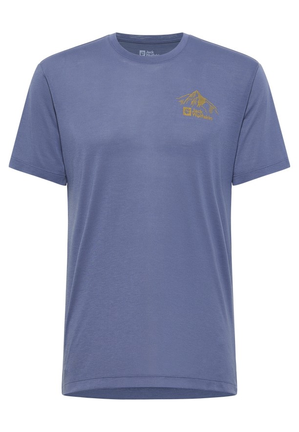 Navy Jack Wolfskin Vonnan Graphic Men T Shirts | 13314083