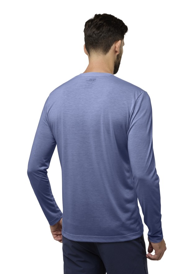 Navy Jack Wolfskin Vonnan Ls Men T Shirts | 28092432