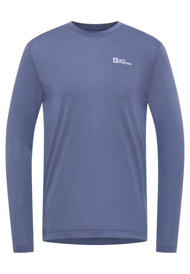 Navy Jack Wolfskin Vonnan Ls Men T Shirts | 28092432