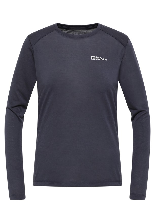Navy Jack Wolfskin Vonnan Ls Women T Shirts | 32745488