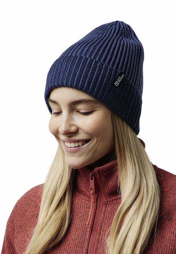 Navy Jack Wolfskin Vybrant Men Beanie | 80037971