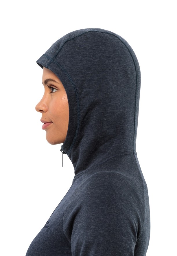 Navy Jack Wolfskin Waldsee Hooded Women Fleece Jackets | 55168956