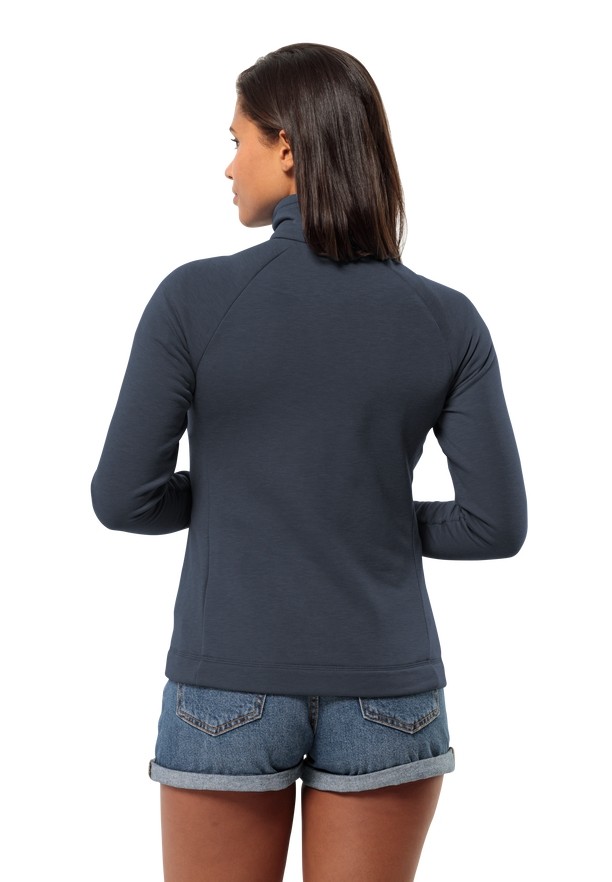 Navy Jack Wolfskin Waldsee Women Fleece Jackets | 83388059