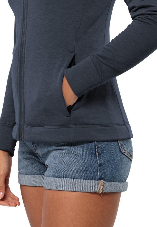 Navy Jack Wolfskin Waldsee Women Fleece Jackets | 83388059
