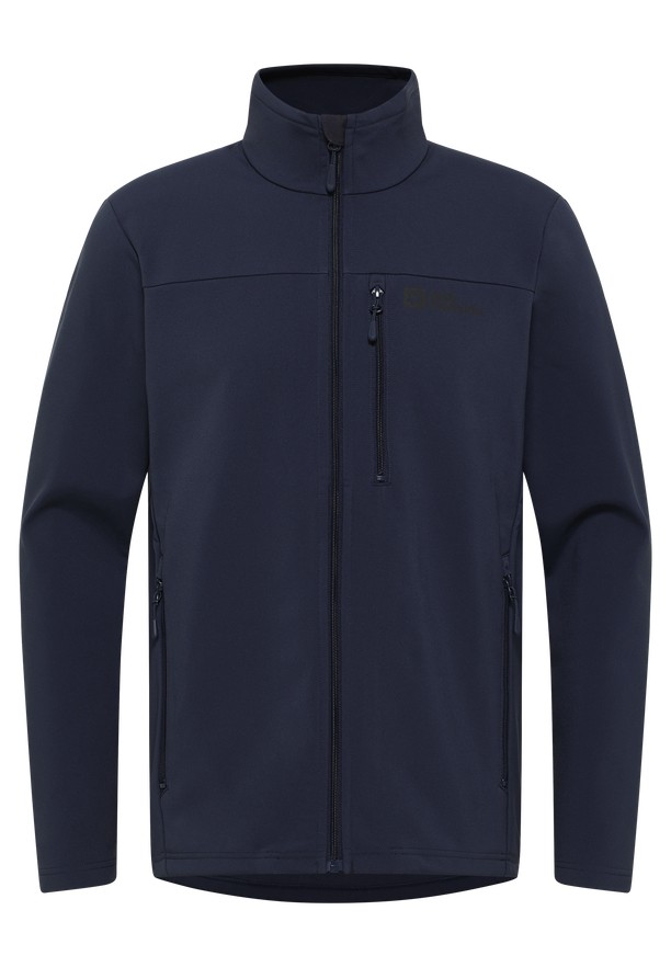 Navy Jack Wolfskin Whirlwind Men Softshell Jackets | 97041900