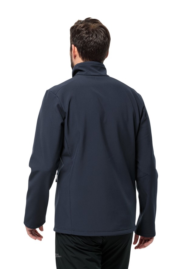 Navy Jack Wolfskin Whirlwind Men Softshell Jackets | 71729645