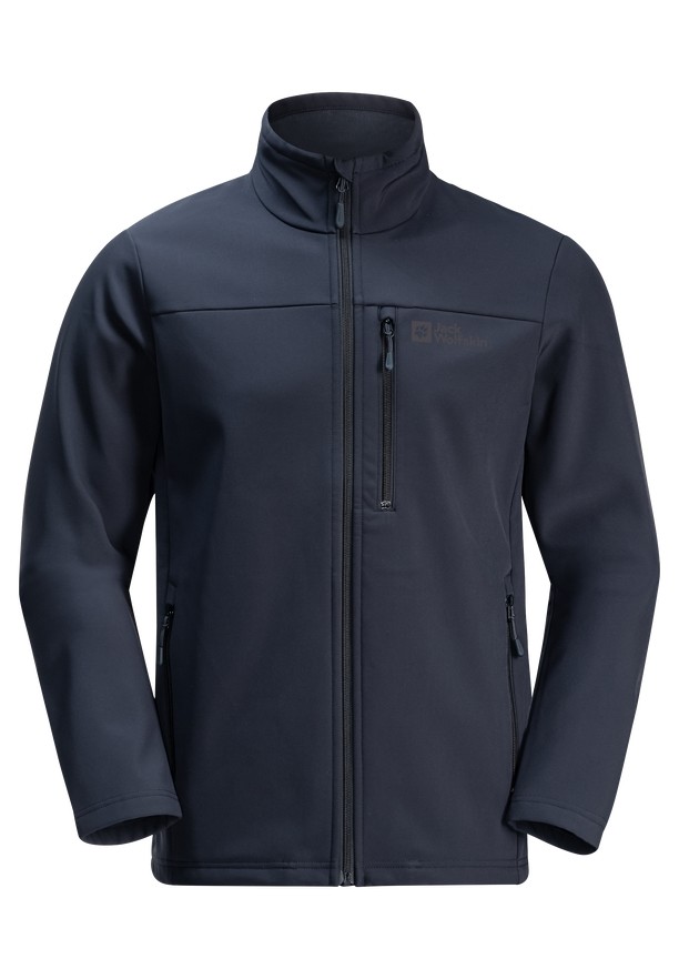 Navy Jack Wolfskin Whirlwind Men Softshell Jackets | 71729645