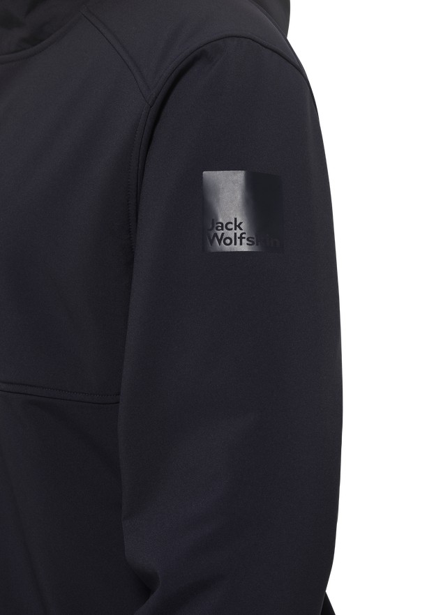 Navy Jack Wolfskin Windland Men Softshell Jackets | 64175053