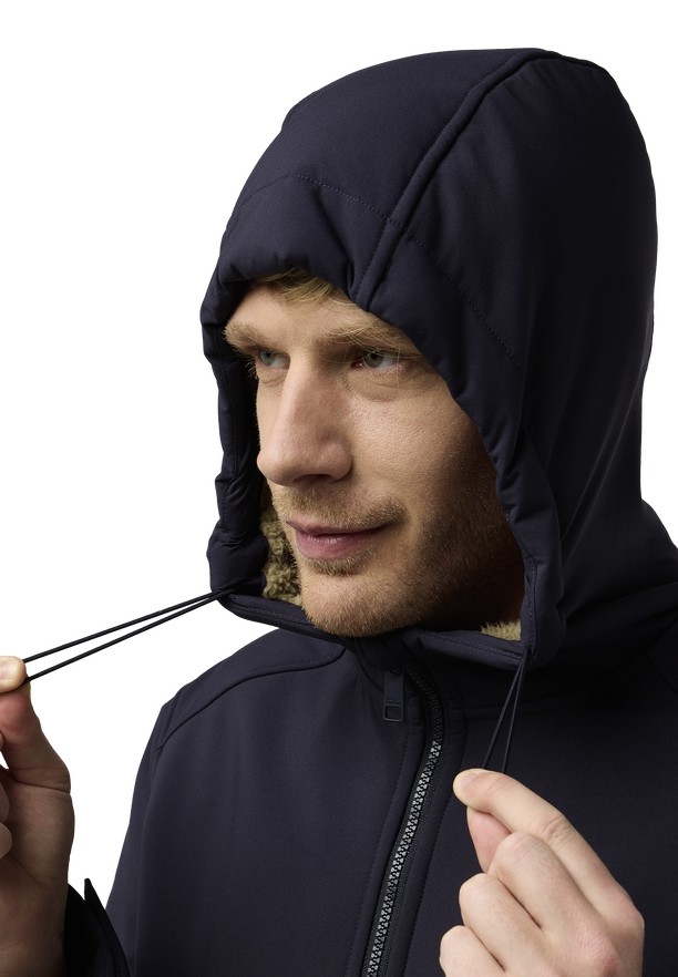 Navy Jack Wolfskin Windland Men Softshell Jackets | 64175053