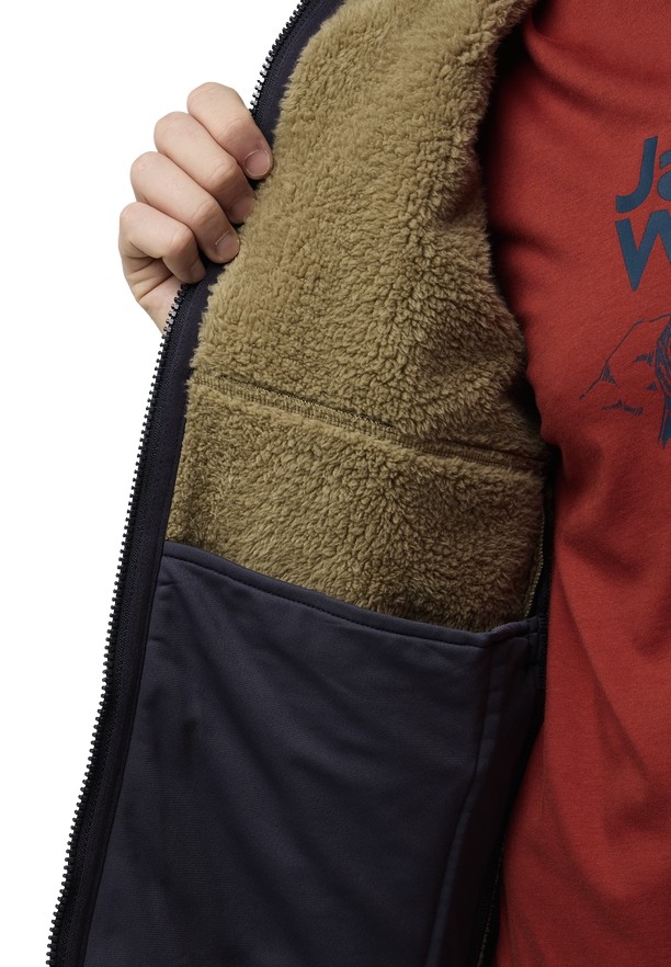 Navy Jack Wolfskin Windland Men Softshell Jackets | 64175053
