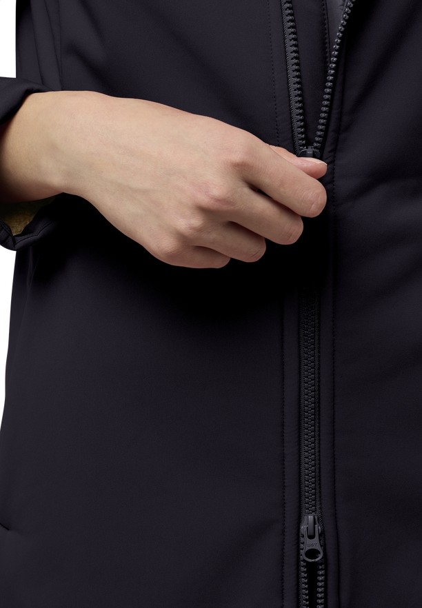 Navy Jack Wolfskin Windland Women Softshell Jackets | 51776405
