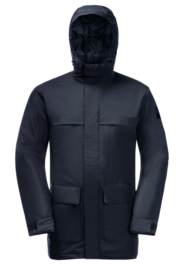 Navy Jack Wolfskin Winterlager Men Coats | 70328726