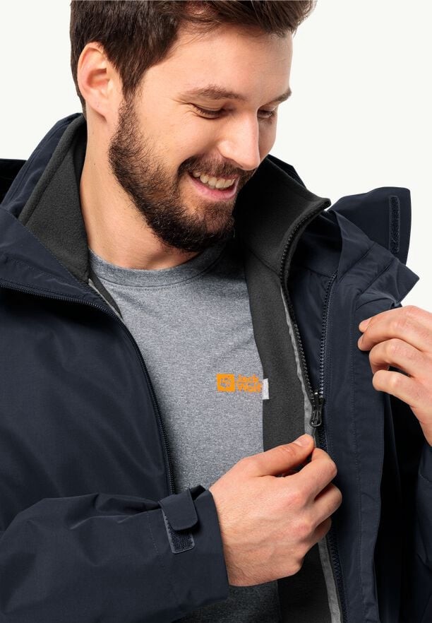Navy Jack Wolfskin Winterstein Fz Men Fleece Jackets | 12249035
