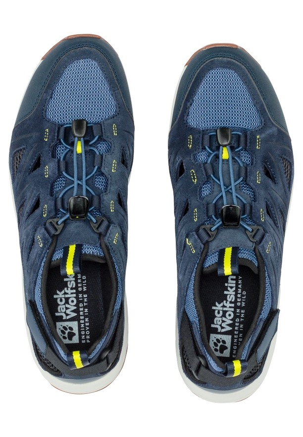 Navy Jack Wolfskin Woodland 2 Hybrid Low Men Hiking Shoes | 58306108