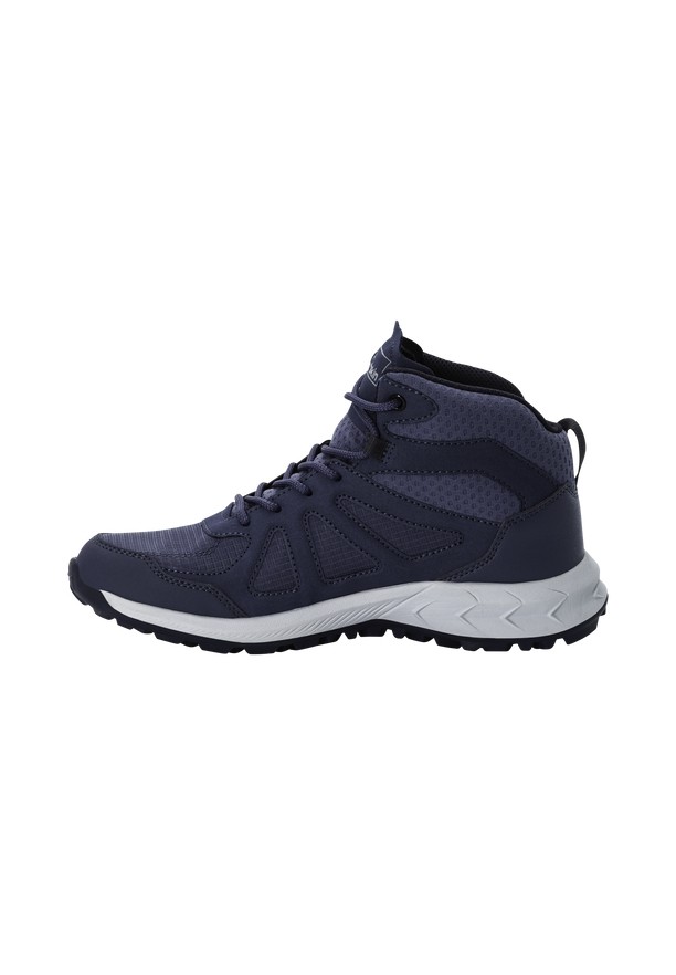 Navy Jack Wolfskin Woodland 2 Texapore Mid Women Hiking Shoes | 70919414