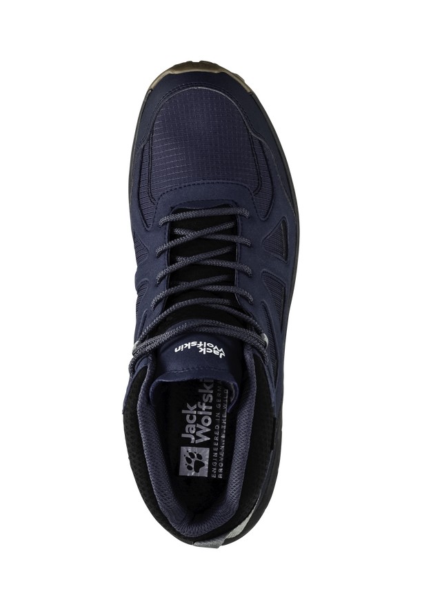 Navy Jack Wolfskin Woodland 2 Texapore Mid Men Hiking Shoes | 91724340