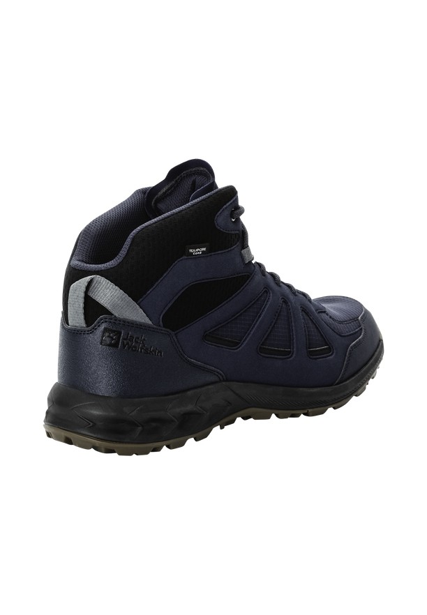 Navy Jack Wolfskin Woodland 2 Texapore Mid Men Hiking Shoes | 91724340