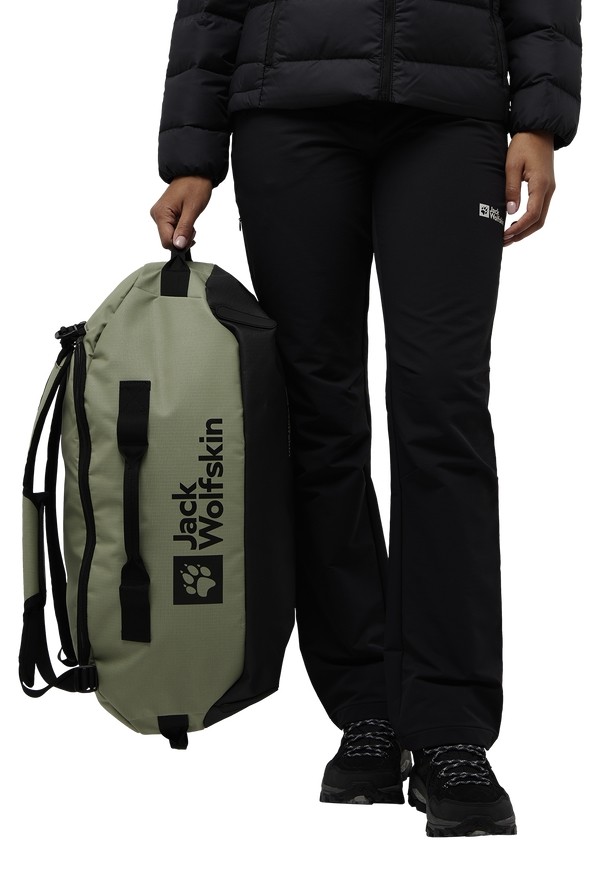 Olive Jack Wolfskin All-in 35 Women Duffle Bags | 81434213