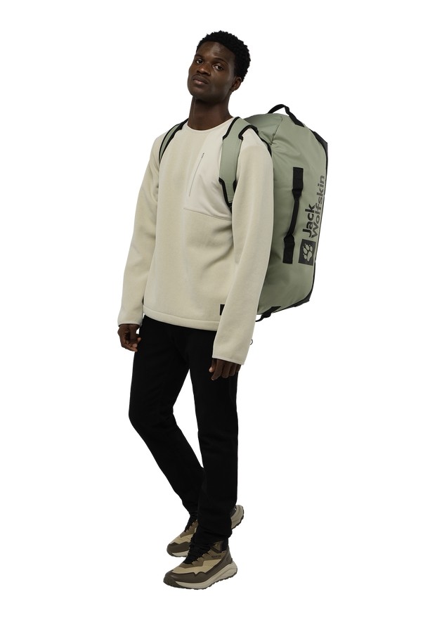 Olive Jack Wolfskin All-in 65 Women Duffle Bags | 31831389