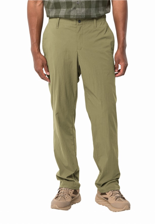 Olive Jack Wolfskin Desert Men Pants | 28521002