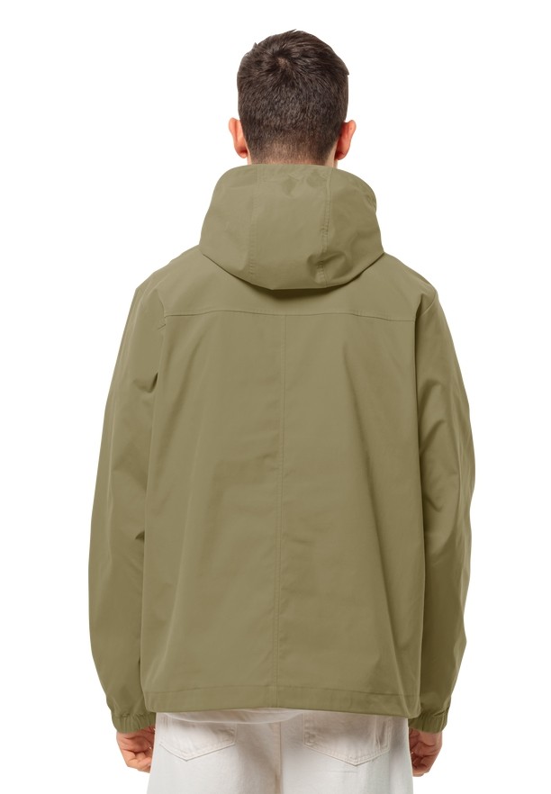 Olive Jack Wolfskin Desert Wind Overhead Men Jackets | 68409336