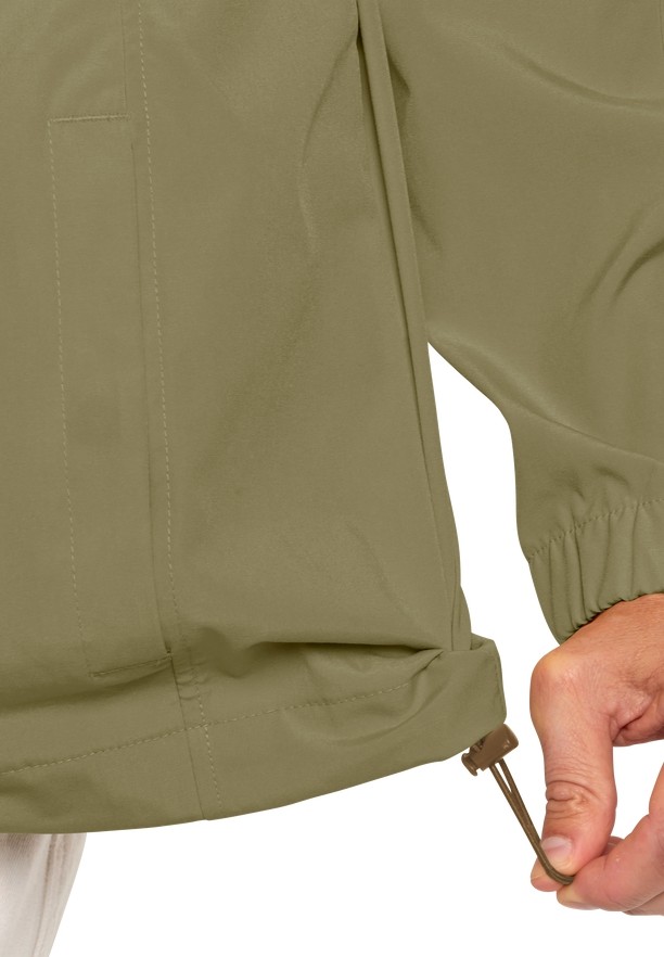 Olive Jack Wolfskin Desert Wind Overhead Men Jackets | 68409336