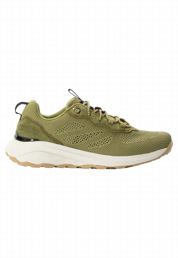 Olive Jack Wolfskin Dromoventure Knit Low Women Outdoor Shoes | 36525734
