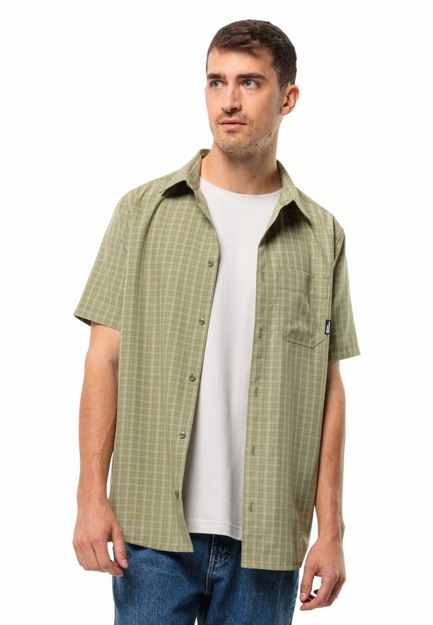 Olive Jack Wolfskin El Dorado Men Shirts | 73056427