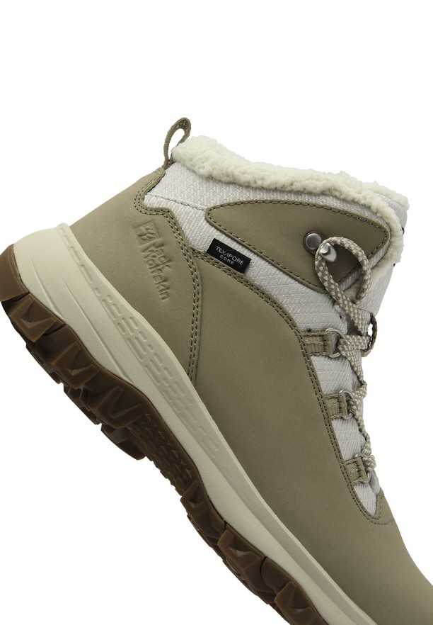 Olive Jack Wolfskin Everquest Texapore Mid Women Winter Shoes | 17779718