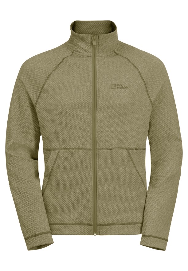 Olive Jack Wolfskin Fernweh Men Fleece Jackets | 48413164