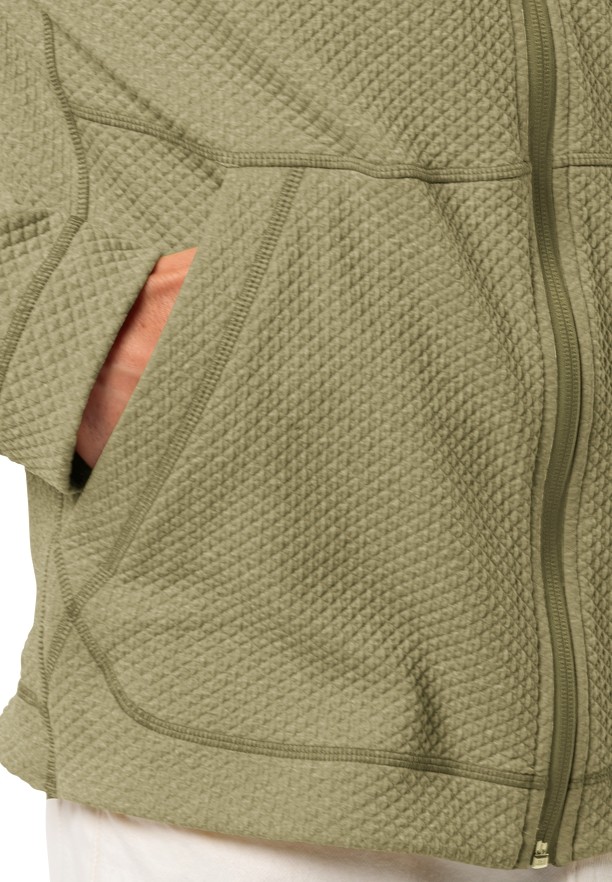 Olive Jack Wolfskin Fernweh Men Fleece Jackets | 48413164