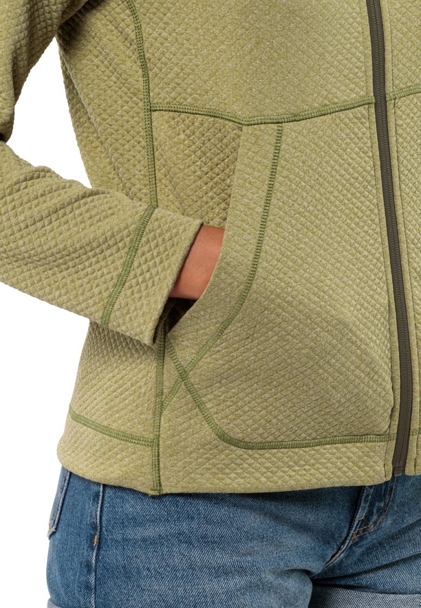 Olive Jack Wolfskin Fernweh Women Fleece Jackets | 70530436