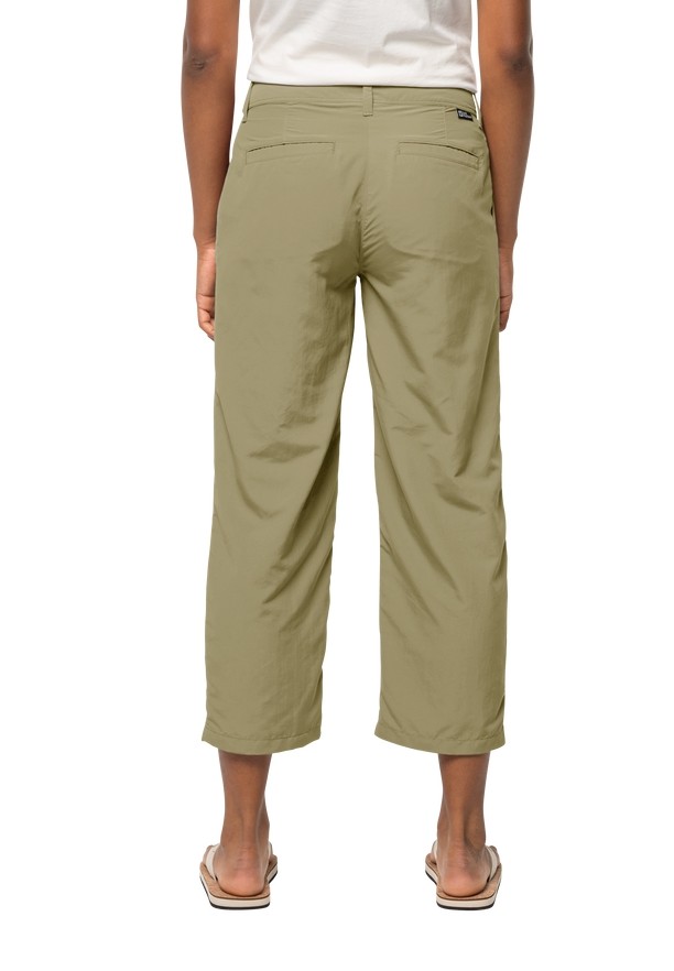 Olive Jack Wolfskin Kalahari 7/8 Women Pants | 96837530