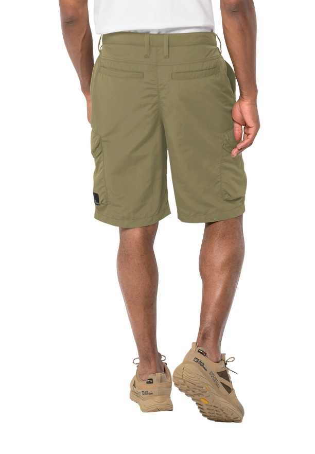 Olive Jack Wolfskin Kalahari Cargo Men Shorts | 21364167