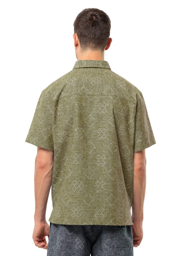Olive Jack Wolfskin Karana Men Shirts | 50465789