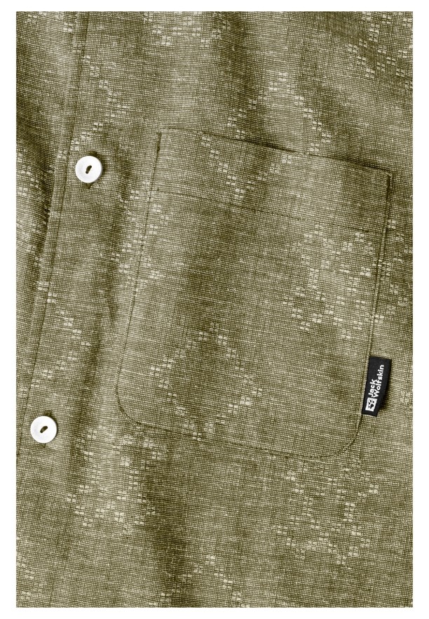 Olive Jack Wolfskin Karana Men Shirts | 50465789