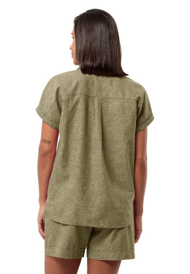 Olive Jack Wolfskin Karana Women Polo Shirts | 34490217