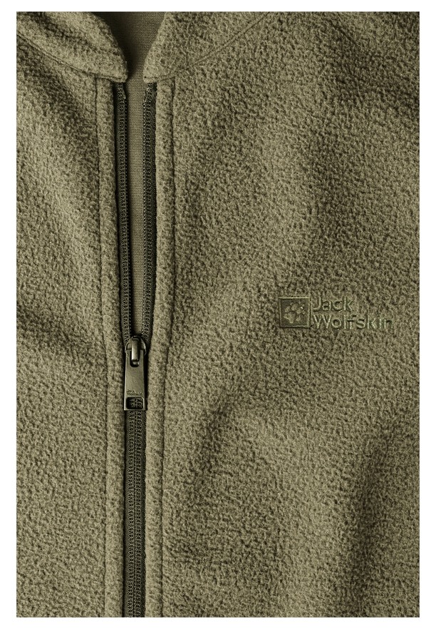 Olive Jack Wolfskin Light Curl Men Fleece Jackets | 18228129