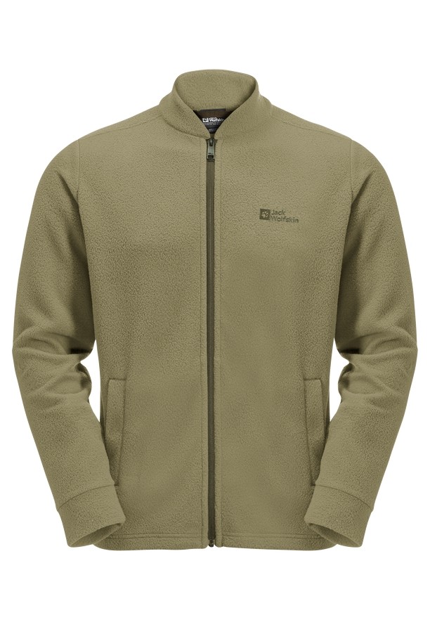 Olive Jack Wolfskin Light Curl Men Fleece Jackets | 18228129