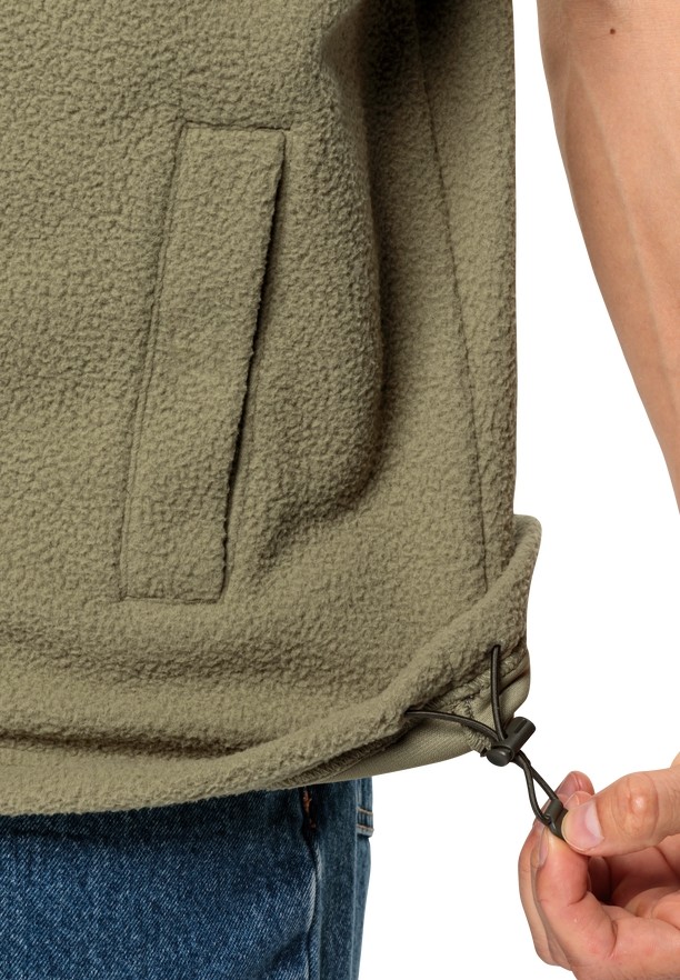 Olive Jack Wolfskin Light Curl Men Vest | 47569582