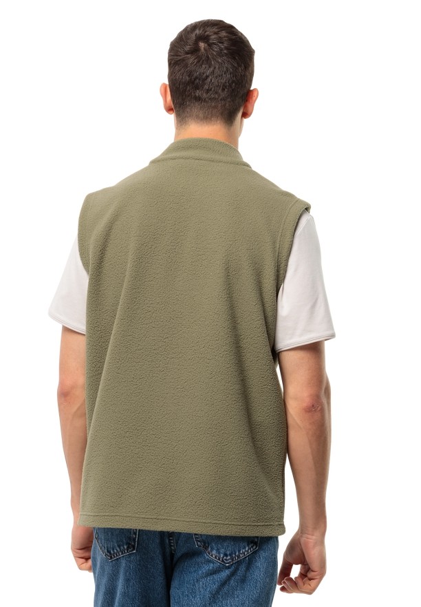 Olive Jack Wolfskin Light Curl Men Vest | 47569582