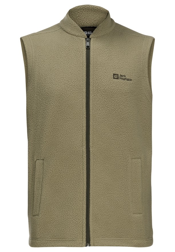 Olive Jack Wolfskin Light Curl Men Vest | 47569582