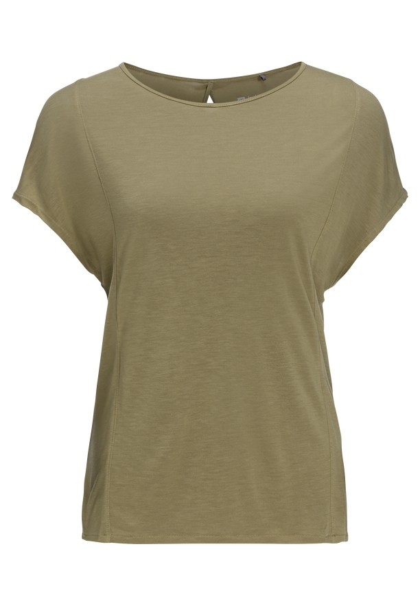 Olive Jack Wolfskin Mola Women T Shirts | 31665907
